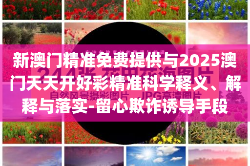 新澳門(mén)精準(zhǔn)免費(fèi)提供與2025澳門(mén)天天開(kāi)好彩精準(zhǔn)科學(xué)釋義、解釋與落實(shí)-留心欺詐誘導(dǎo)手段