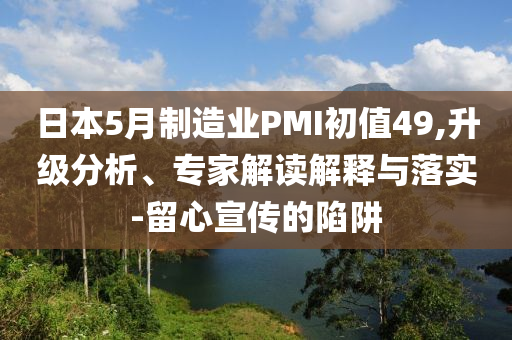 日本5月制造業PMI初值49,升級分析、專家解讀解釋與落實-留心宣傳的陷阱