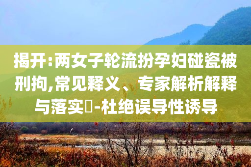 揭開:兩女子輪流扮孕婦碰瓷被刑拘,常見釋義、專家解析解釋與落實?-杜絕誤導性誘導