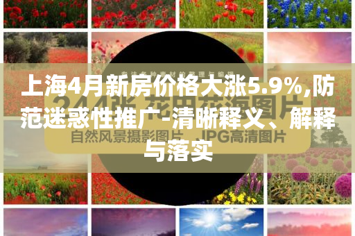 上海4月新房價格大漲5.9%,防范迷惑性推廣-清晰釋義、解釋與落實