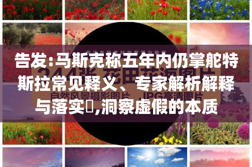 告發(fā):馬斯克稱五年內(nèi)仍掌舵特斯拉常見釋義、專家解析解釋與落實?,洞察虛假的本質(zhì)