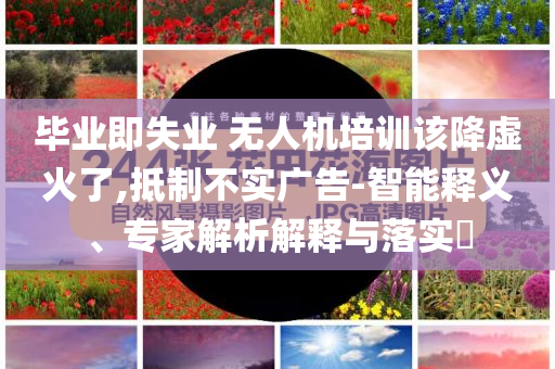 畢業即失業 無人機培訓該降虛火了,抵制不實廣告-智能釋義、專家解析解釋與落實?