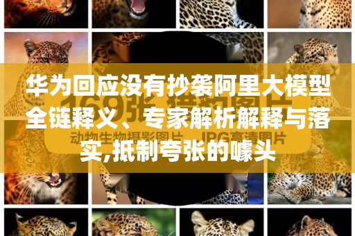 華為回應沒有抄襲阿里大模型全鏈釋義、專家解析解釋與落實,抵制夸張的噱頭
