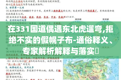 在331國(guó)道偶遇東北虎遛彎,拒絕不實(shí)的假幌子布-通俗釋義、專家解析解釋與落實(shí)?
