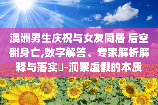 澳洲男生慶祝與女友同居 后空翻身亡,數(shù)字解答、專家解析解釋與落實(shí)?-洞察虛假的本質(zhì)