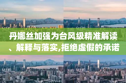 丹娜絲加強為臺風級精準解讀、解釋與落實,拒絕虛假的承諾