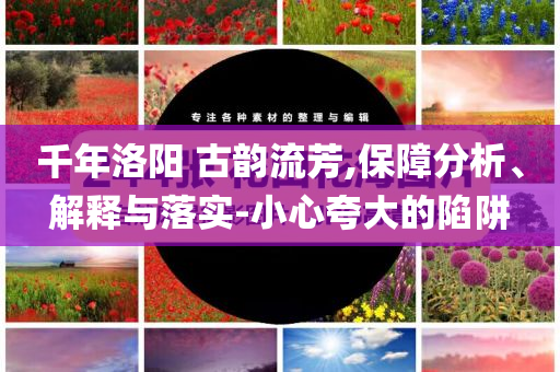 千年洛陽 古韻流芳,保障分析、解釋與落實-小心夸大的陷阱