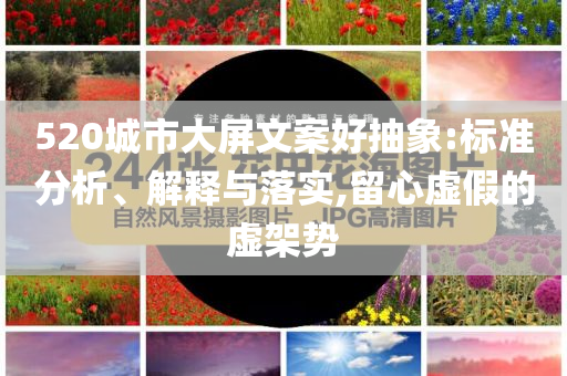 520城市大屏文案好抽象:標(biāo)準(zhǔn)分析、解釋與落實(shí),留心虛假的虛架勢