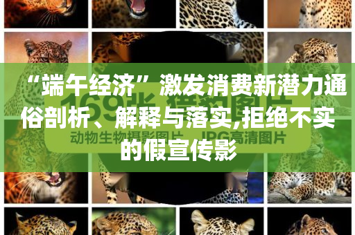 “端午經濟”激發消費新潛力通俗剖析、解釋與落實,拒絕不實的假宣傳影