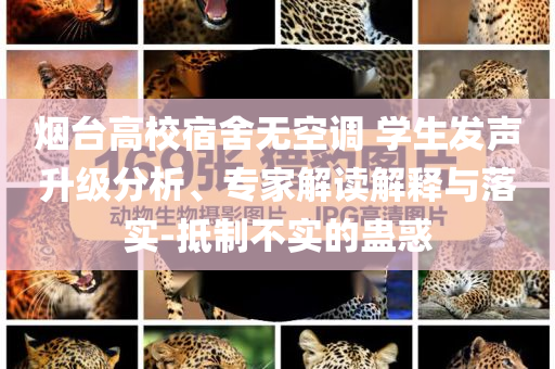 煙臺高校宿舍無空調(diào) 學(xué)生發(fā)聲升級分析、專家解讀解釋與落實-抵制不實的蠱惑