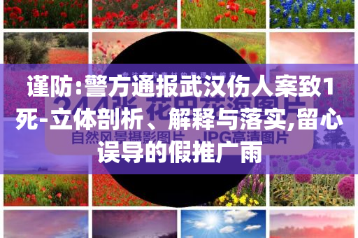 謹(jǐn)防:警方通報武漢傷人案致1死-立體剖析、解釋與落實,留心誤導(dǎo)的假推廣雨
